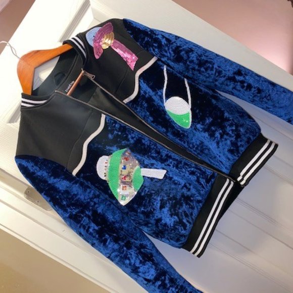 BEBE Outer Space Velour Jacket - Picture 4 of 7